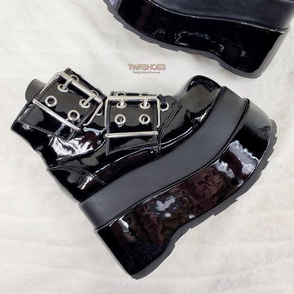 Bear 104 Platform Ankle Boots Goth Punk Rave - Picture 10 of 16